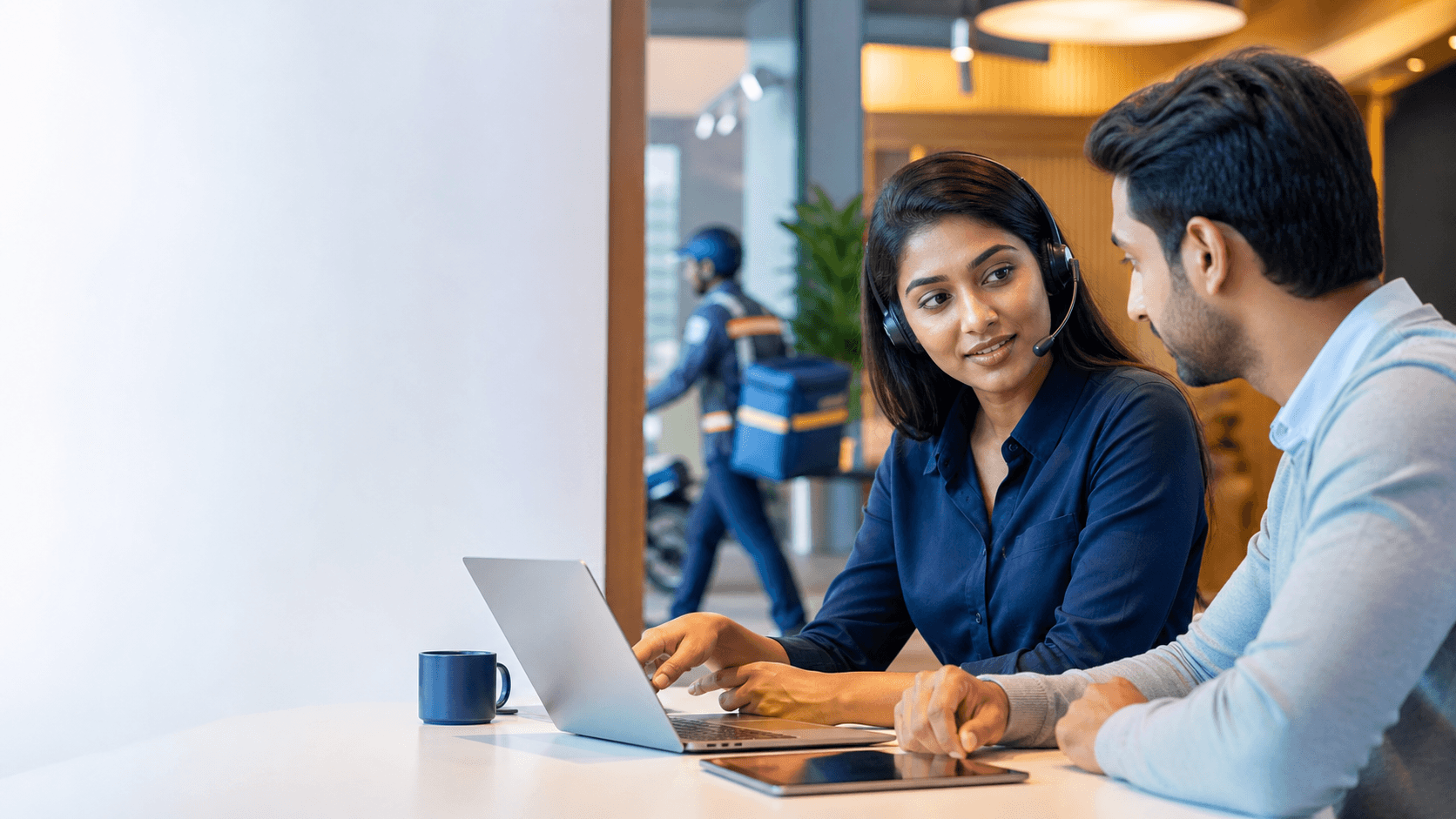 TukVa support specialist helping a customer