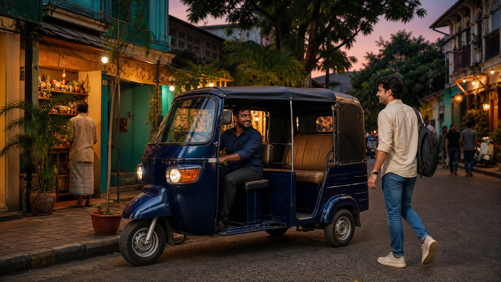 Tuk driver providing local transportation service